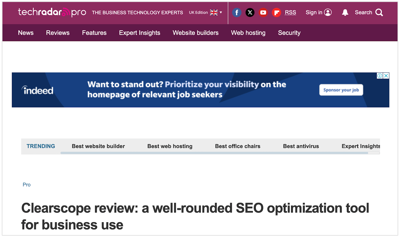 Product review blog post